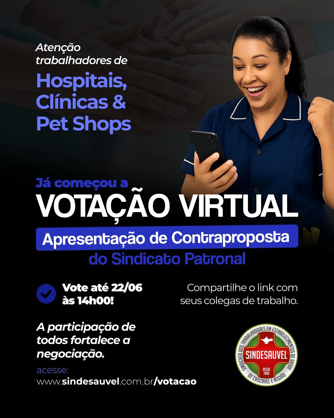 ATENÇÃO, TRABALHADORES DE HOSPITAIS, CLÍNICAS E PETSHOPS! 📢