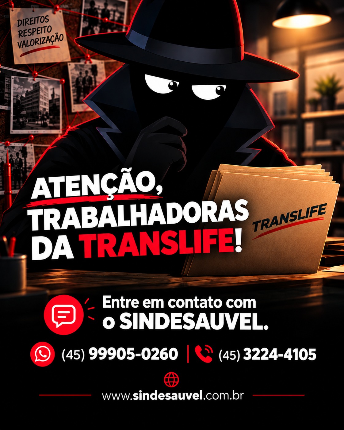 🚨 ATENÇÃO, TRABALHADORAS DA TRANSLIFE!