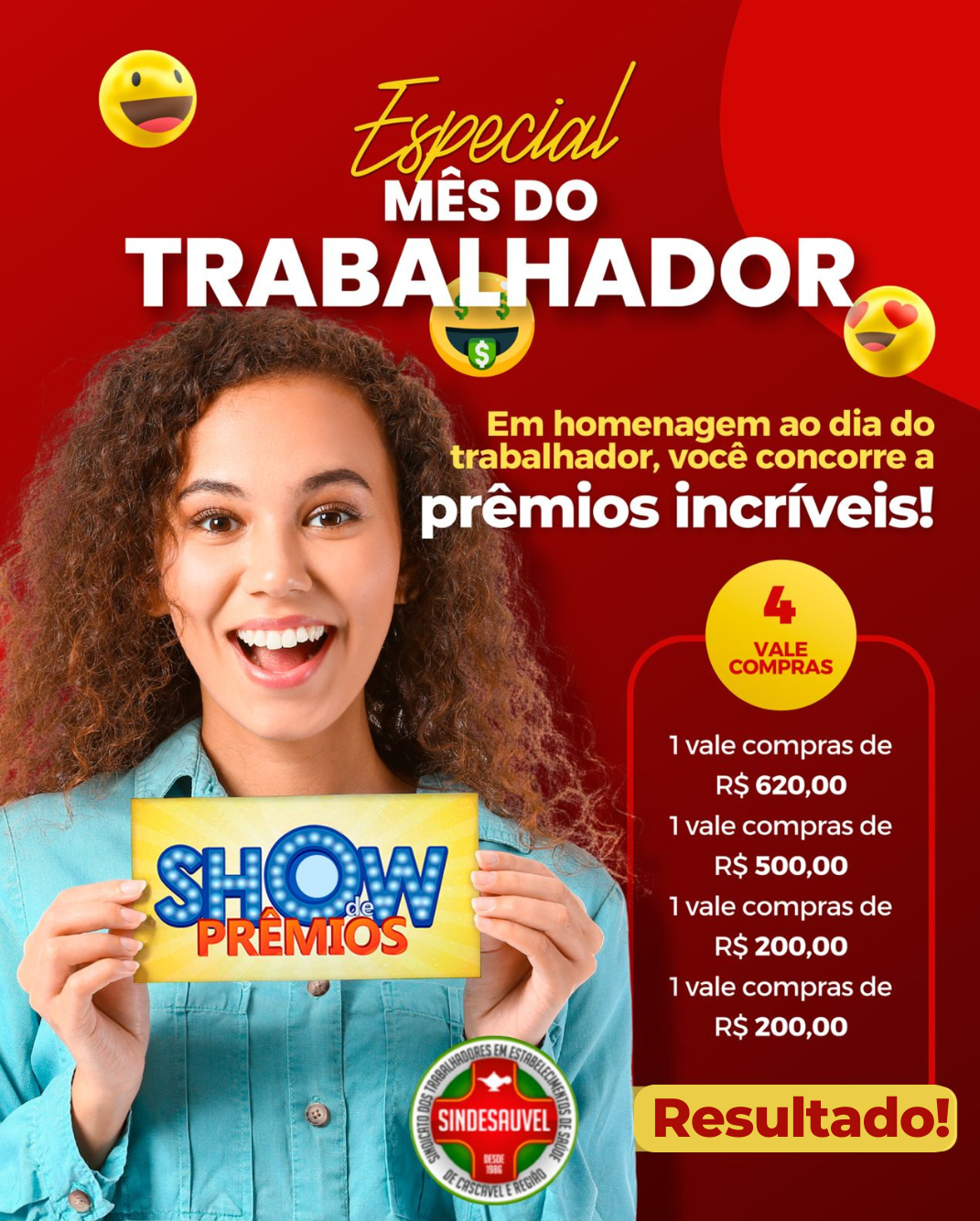 Resultado do Sorteio - Dia do Trabalhador